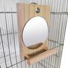 Bird Mirror Parakeet Interactive Cage Accessories with Metal Nut And Bolts For Lovebirds Budgies Cockatiel Bird Supplies