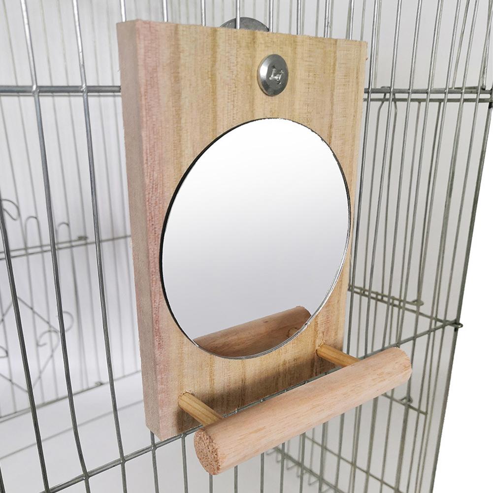 Bird Mirror Parakeet Interactive Cage Accessories with Metal Nut And Bolts For Lovebirds Budgies Cockatiel Bird Supplies