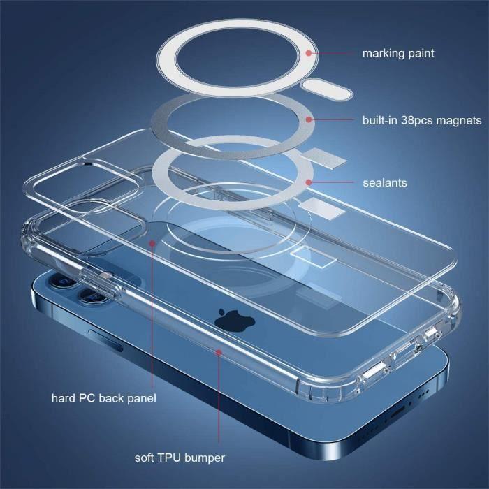 Magnetisk deksel - Apple - iPhone 12 Pro Max - Gjennomsiktig - Slim Fit - Kompatibel med Magsafe