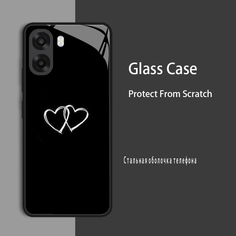 

For Oppo A6x 4G Case Cover Tempered Glass Case Hard Bumper For OPPO A6 Pro F31 5G Protective Case Shell Soft edge Hard Back Capa Oppo A6 4G