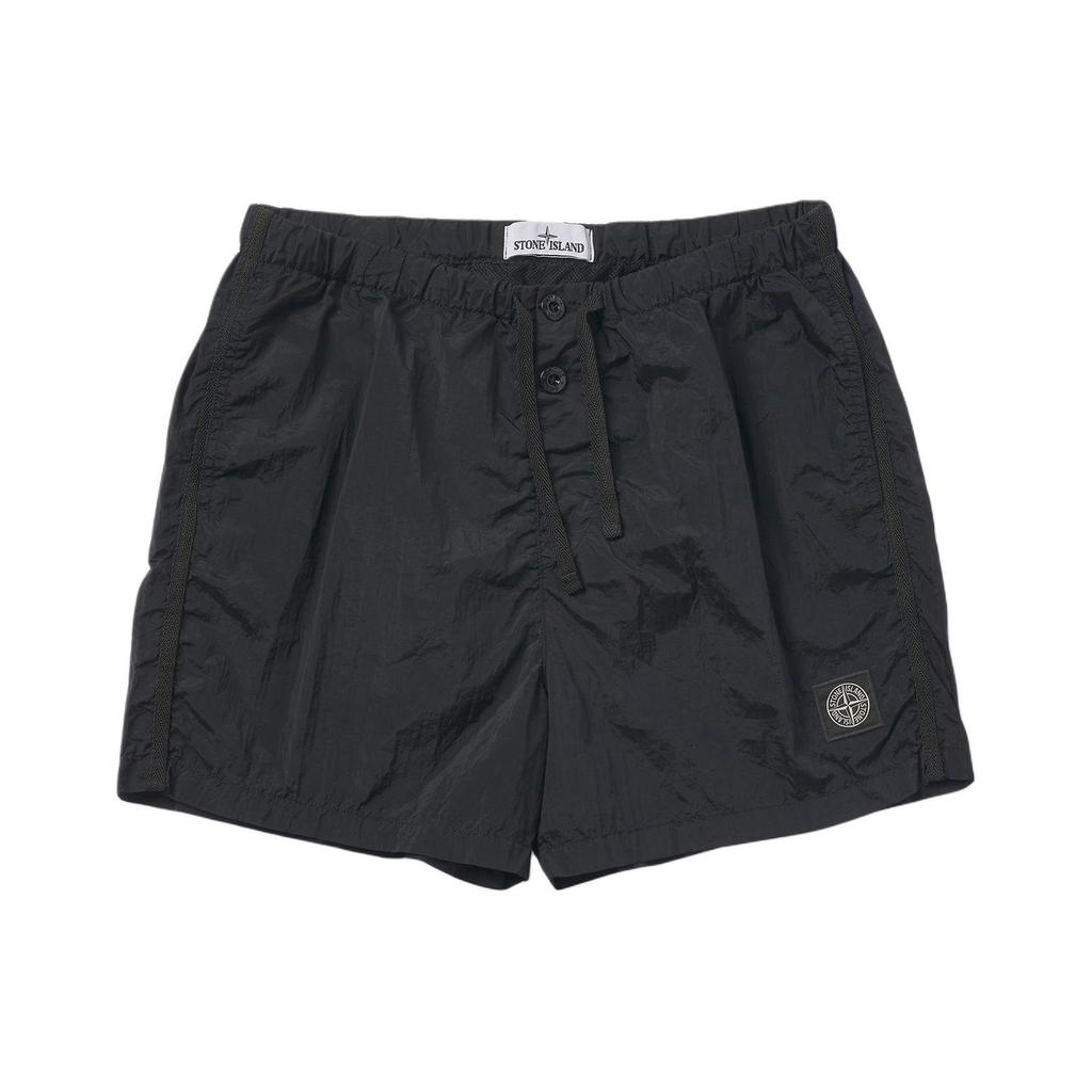 Stone Island Solid Color Logo Button Drawstring Short Swim Shorts Men swimwear 7615B0643-V0020