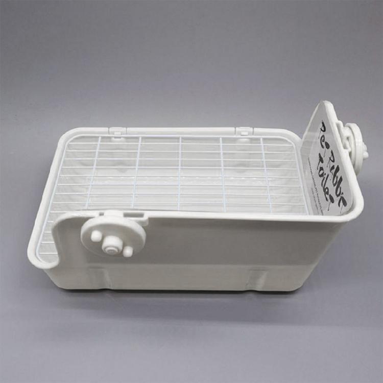 Corner Litter Pan Cage Potty Trainer Litter Box for Rabbit Plastic Material