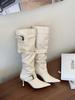Long boots autumn and winter new women's boots pointed high but knee long boots stiletto Martin boots