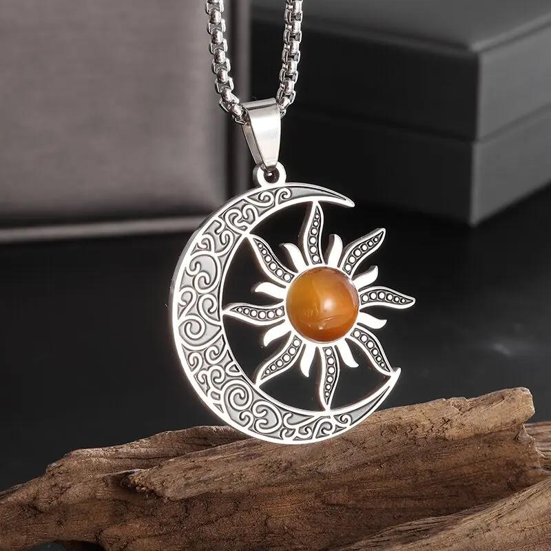Fashion Charm Witch Knot Necklace Stainless Steel Irish Celtic Knot Pendant Witchcraft Amulet Magical Jewelry Gift for Girls