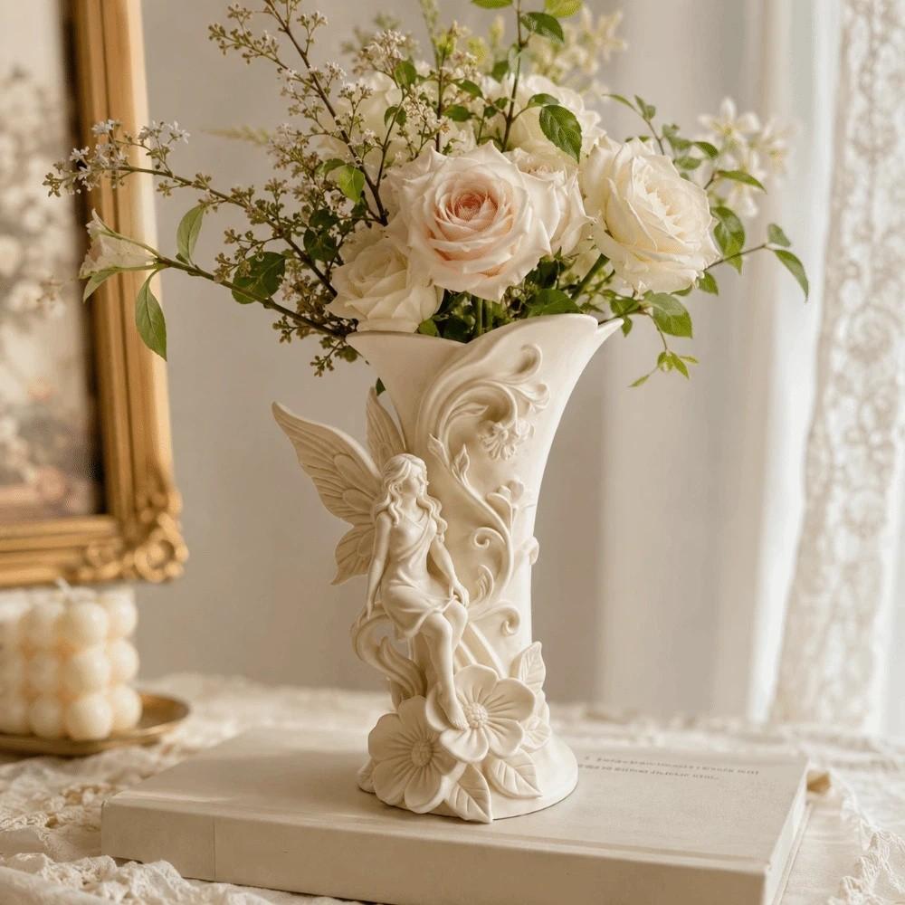 Flower Arrangement Fairy Vase Artistic Shape Art Ornaments Elf Theme Elf Emboss Vase Desktop Decor