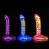 Female Soft Dildo Masturbator Oversized Alien Mixed Color Simulation Dildo Adult Supplies