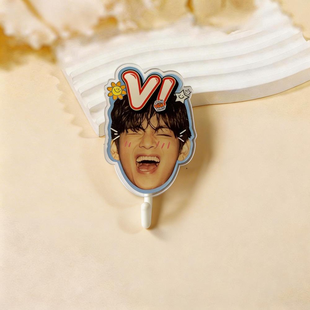 BTS Member Head Hooks, Celebrity Merchandise, Cute Decorations, Home Organization.
