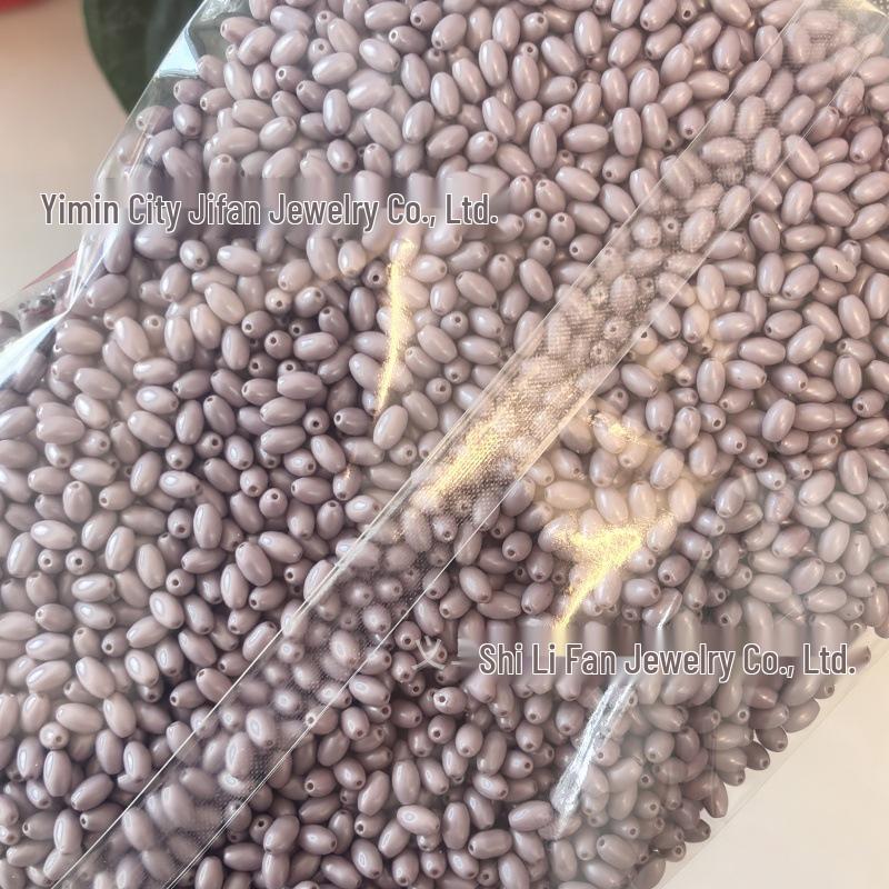 4x6mm Autumn/Winter Oval Rice Beads for DIY Jewelry Making