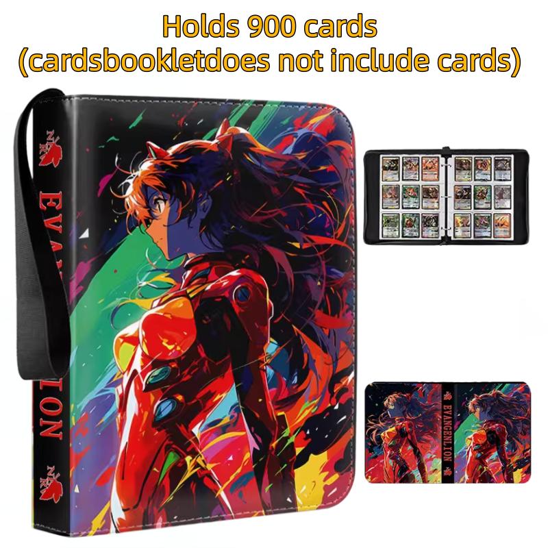 400pcs/900pcs EVA Card Neon Genesis Evangelion Card Album Book Folder Anime Collections Zipper Cards Binder Holder Toy Gift