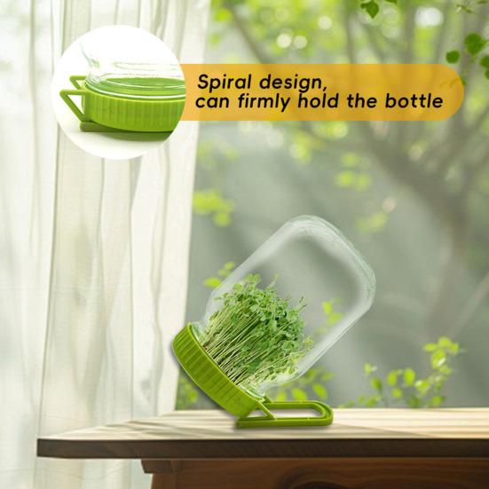 Sprouting Lid with Stand Bean Sprouting Lid for Mason Jars BPA Free Plastic Sprout Maker Kit Easy Seeds Germination Tools for Alfalfa Broccoli Salad