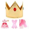 Adorable Princess Peach Dress Costume For Kids Perfect For Halloween And Role Play