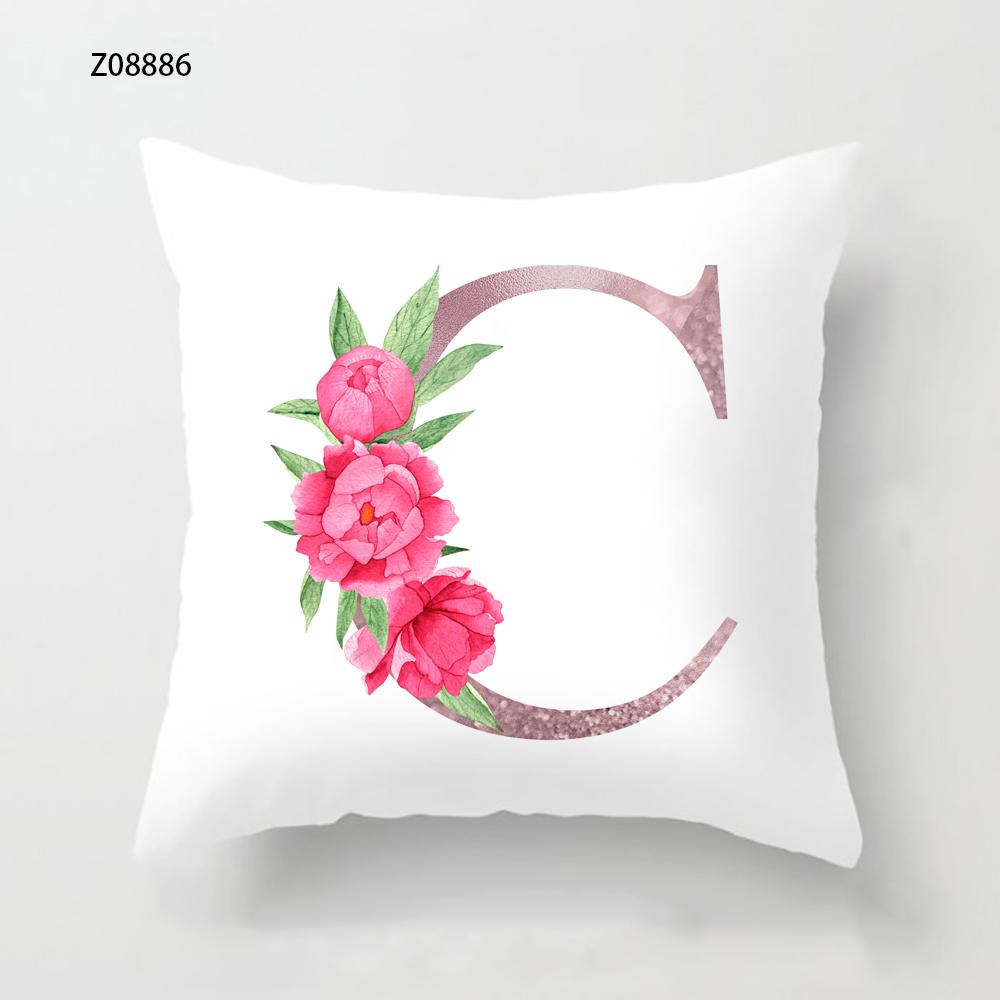 

Bedroom Pillow Cover Monogram Initials pillow case Couple love pillow Wedding home decor gift housse coussin 45x45