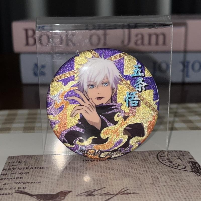 Jujutsu Kaisen Gojo Satoru Double Flash Reflektierend Holografisch Silber Lauch Abzeichen Anime Fan Merchandise Anstecknadel Geschenk Zubehör