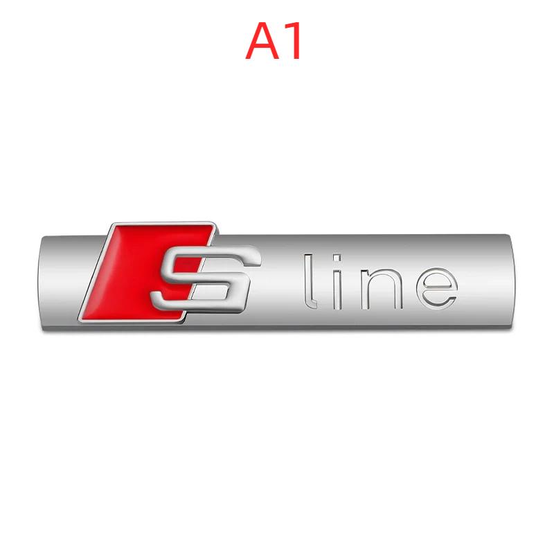 3D Металл Хром Черный Логотип Sline Эмблема S Line Значок Крыла Автомобиля Для A3 A4 A5 A6 A7 Q2 Q5 Q7 Q3 TT Наклейка Аксессуар A1