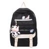 Schoolbag Junior High School Student Schoolbag Female Harajuku Ulzzang High School College Student Contrasting Color Backpack Ins Wind Girl Backpack 