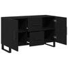Sideboard in Black Oak Look 100 x 36 x 60 cm Engineered Wood