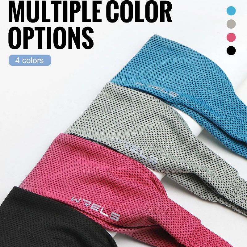 Cooling Sports Headband For Running Fitness Tennis Yoga, Polyester Sweat Wicking Hair Band With Mesh Texture And 4 Color Options For Adults