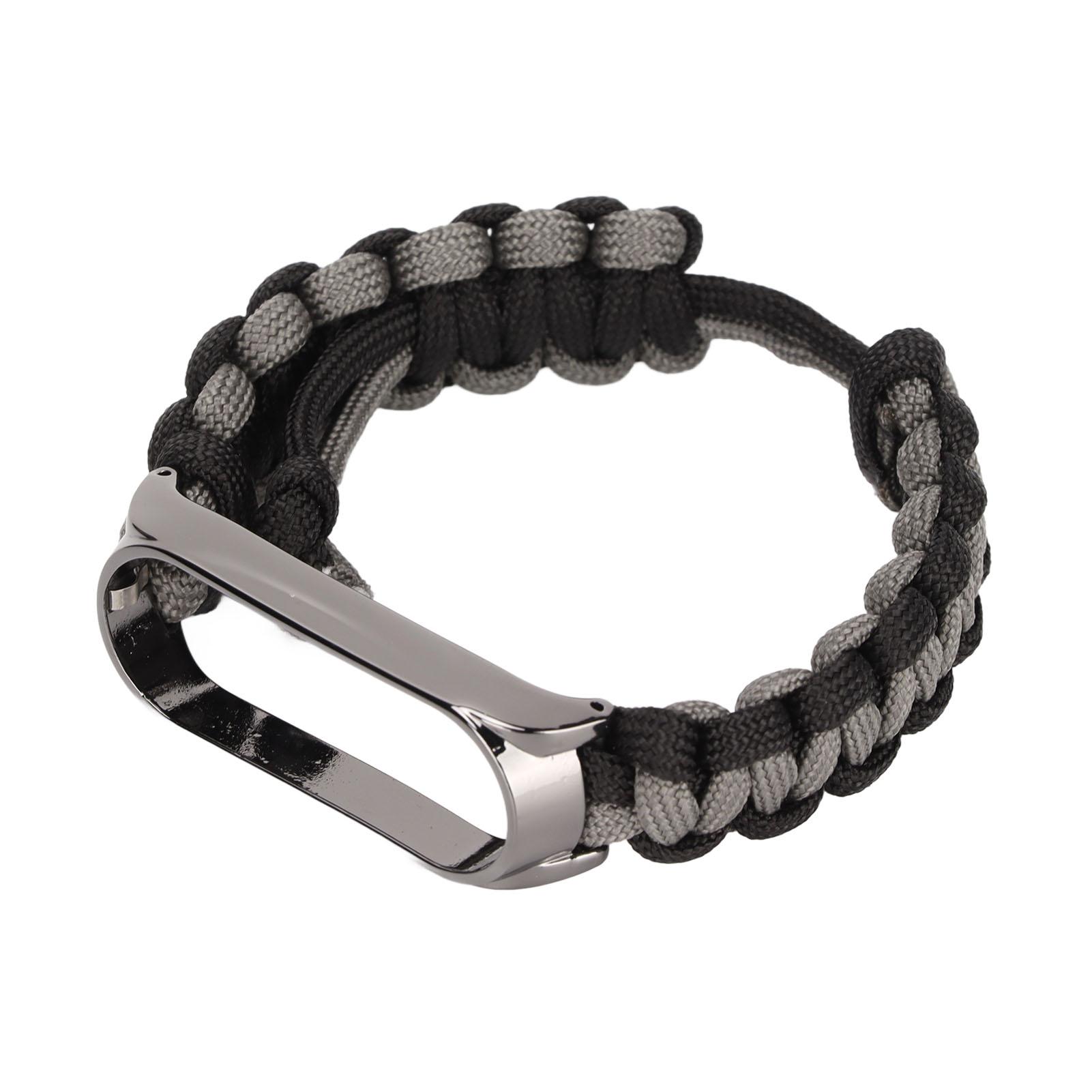 

Паракордовый ремешок на запястье для часов Xiaomi Mi Band 6 5 NFC, регулируемый сменный браслет Type 1