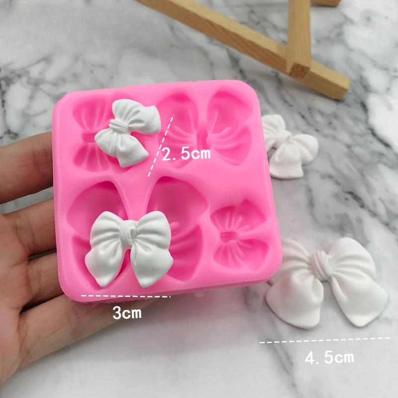 Soft Silicone Cute Knot Bow Molds, 1pcs Fondant Resin Art Mould, Cake Decoration, Pastry Kitchen Baking Accessories Tools