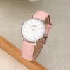 BUREI Women's Analog Quartz Watch Pink Leather Band Simple Stylish Cute Popular Brand Commuting School Watch for Women Slim Lightweight