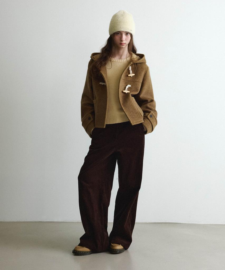 COVERNAT WOMAN Edin Short Duffle Coat Beige