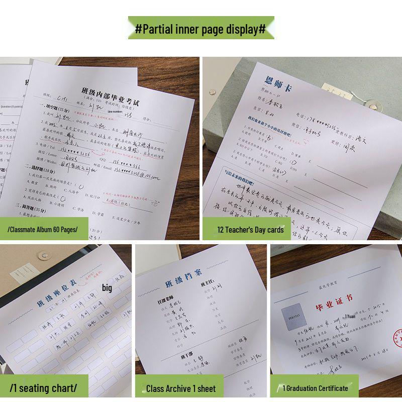 Qinghe Ji Personalized Graduation Souvenir Album with Creative Student Messages
