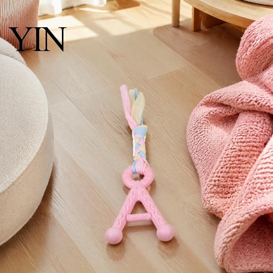Puppy Teething Toys A-Letter Dog Chew Toy with Braided Rope, Tug of War Pet Boredom Energy Release Toy, Teeth Cleaning for Small Medium Breed Dogs Gum