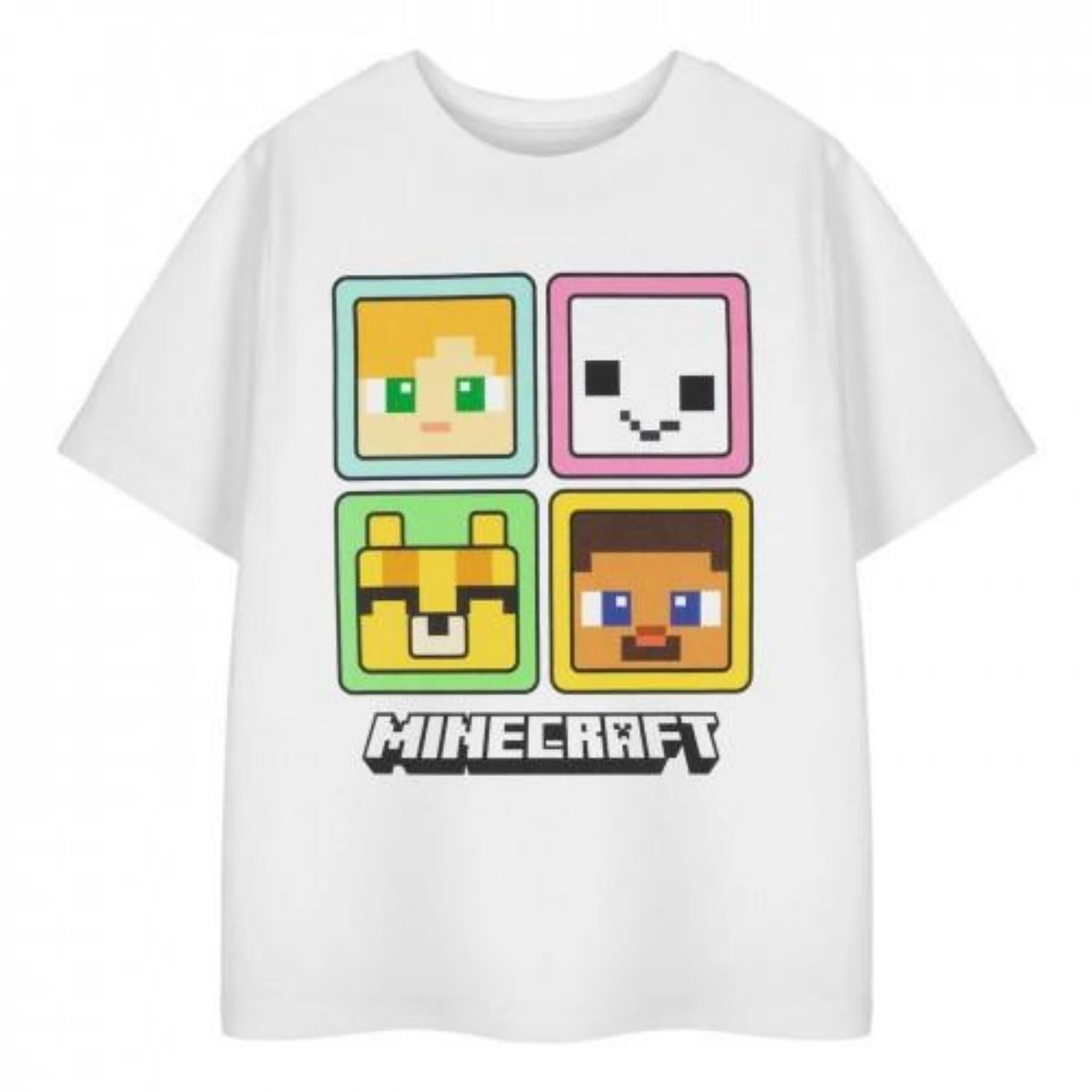 Minecraft Girls Squares Short-Sleeved T-Shirt S чёрный