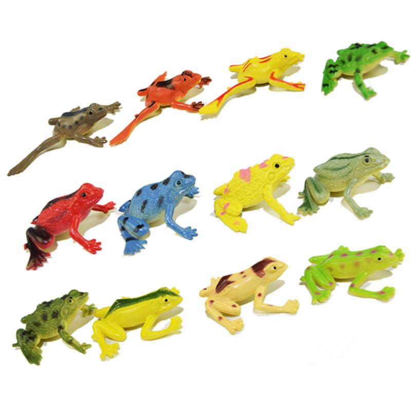8/12pcs Frog Turtle Crab Animal Model Small Toy Action Figures Education Kids Toy