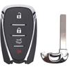 Replacement Key Fob Cover Case Fit For 2017 2018   Chevy Camaro Malibu Equinox Cruze Blazer Trax Volt Bolt Keyless Entry Key Fob Shell ( 4 Buttons)