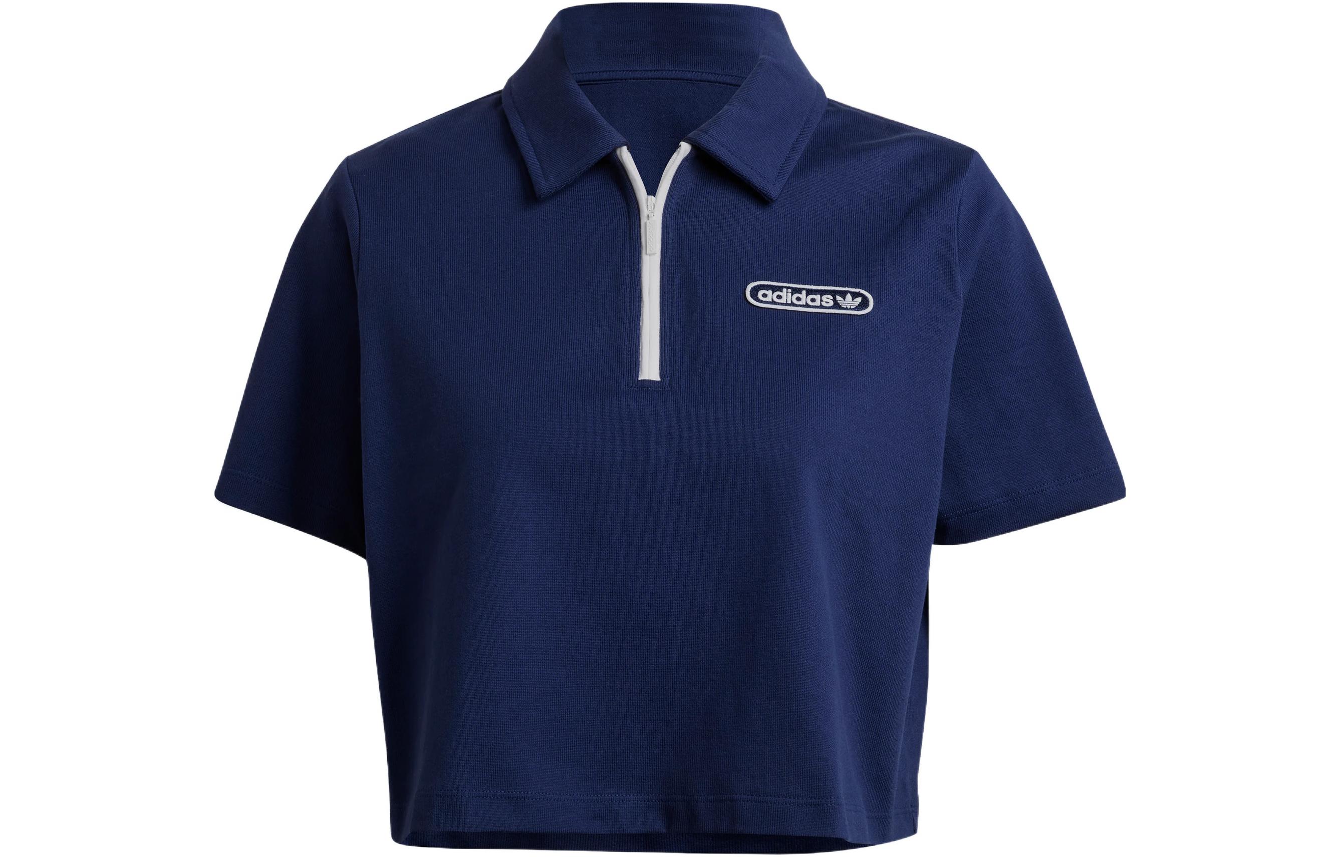 Adidas Originals Polo Shirts Women s Night Sky Purple Polo Collar Moderate Straight Fit HL6572 30
