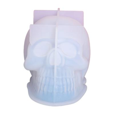 3D Skull Shape Big Size Silicone Molds for Halloween Ornament DIY Supplies Props DIY Halloween Aromatherapy Making Mold