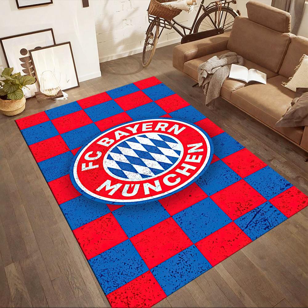 Fc Bayern Munich Uefa Champions League Themed Graphic Square rugs are a great choice for living rooms, bedrooms, home décor, and as gifts.