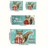 1Pcs Anti Fatigue Kitchen Rug Squirrel Christmas Print Waterproof Non-Slip Thick Cushioned Kitchen Mat Heavy Duty Comfort Standing Mat for Kitchen