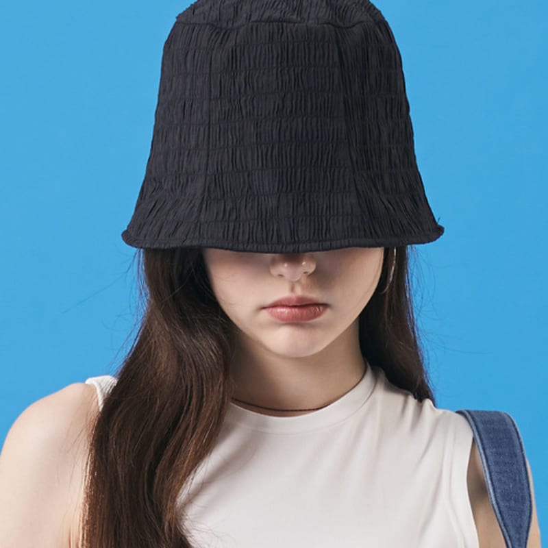 KOLEAT Summer Cooling Rustling Mamon Bucket Hat [BLACK]