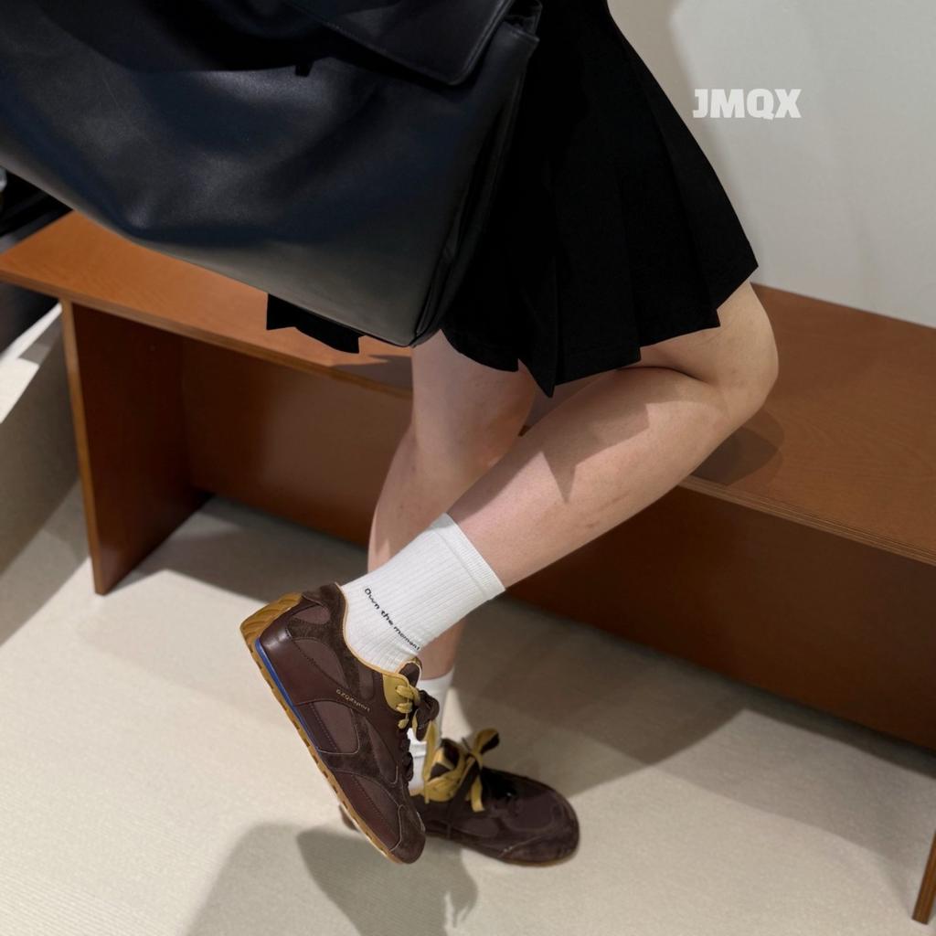 Cowhide Version~ Ugly Cute Moral Training Shoes Women's Little White Shoes Casual 2025 Versatile Leather Sports Board Shoes Niche Explosion