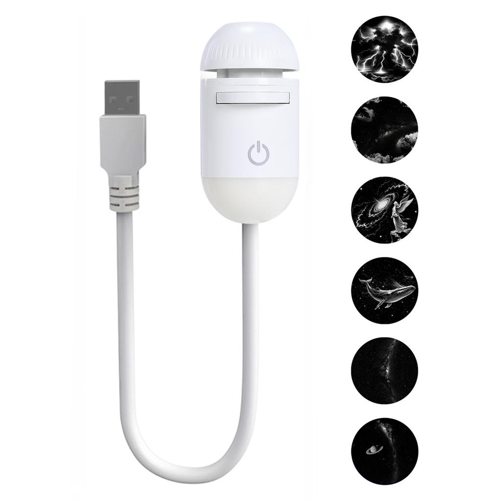 NEW 2-in-1 Mini Galaxy Star Projector Night Light Dual Use HD Romantic Ambient Lamp USB Powered for Car Interior & Bedroom Decor