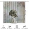 Elegant Vintage Bath Shower Curtain Cream Floral Victorian Woman Design Printed Polyester Waterproof Bathroom Liner With Hook Ri