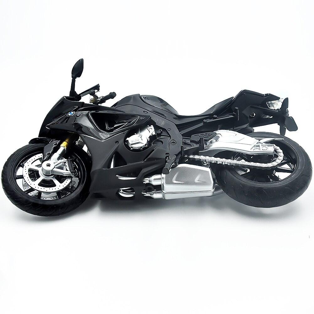 1/12 Závodní motocykly Simulace Slitina Model motocyklu s helmou Zvuk a světlo Sbírka Dětské hračky