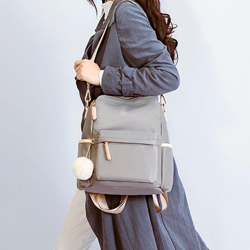 Modischer Damenrucksack Leichter Oxford-Stoff Geräumig für Reisen & Studium Minimalistischer Wasserabweisender Tagesrucksack