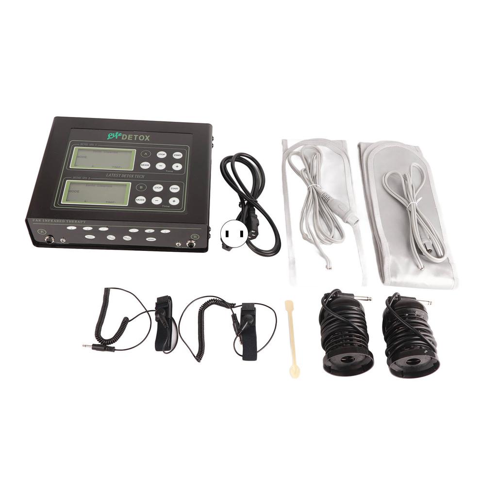 Lons Fußbadegerät Detox Fußbadegerät Gerät mit Armband Wartegürtel US-Stecker 110V