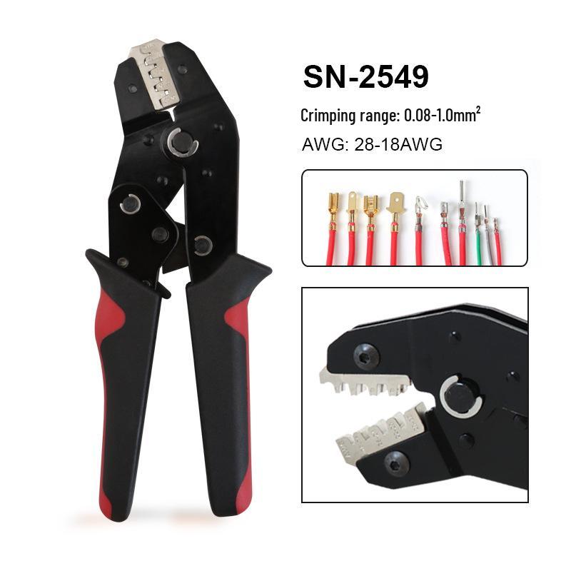

SN-2549 Crimping Pliers for Dupont and Bare Terminal Connectors, 0.08-1mm²
