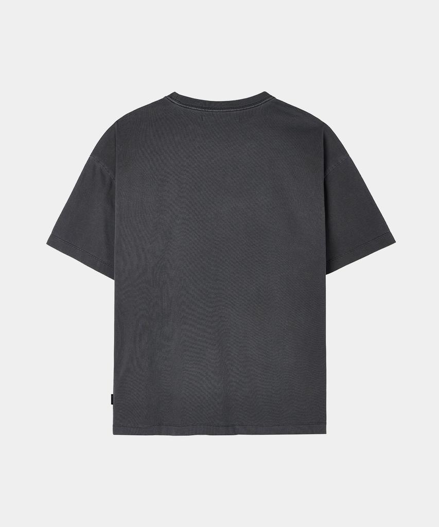 MAISON MINED Cross Gun Graphic Half T Charcoal