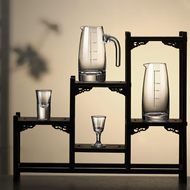 UOSO Crystal Glass Baijiu Decanter and Small Wine Cup Set