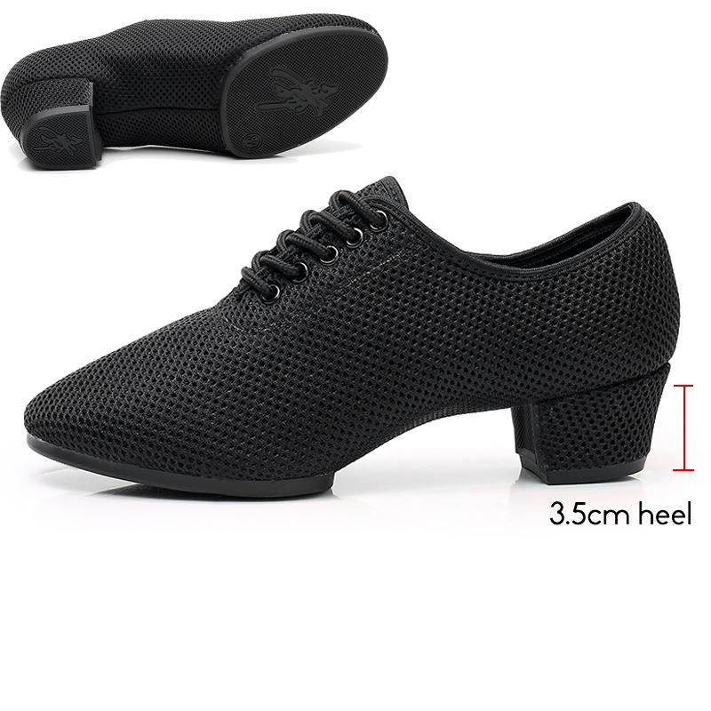 

Модная женская обувь для взрослых латинских танцев, сетчатая дышащая танцевальная обувь, обувь для бальных танцев, обувь для учителей 39 чёрный
