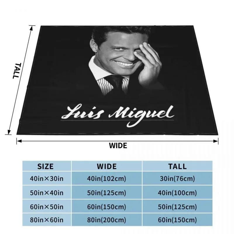 Luis Miguel Blankets Flannel Decoration El Sol de Mexico Portable Soft Throw Blanket for Home Office Quilt