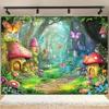 1 Magical Forest Photography Background Polyester Fabric Fairy Tale Fairyland Scene Home Decoration Photography Props