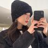 Sheep Wool Solid Color Versatile Knitted Hat Warm Autumn and Winter Woolen Hat High Quality Small Face
