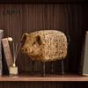 Ručně vyráběné pryskyřičné zvířecí dekorace Venkovský styl Prasátko/Kohout Figurka, Rustikální Statua Farmářského Domu, Pastorační Miniaturní Dekorace Sady Stolní Ozdoby