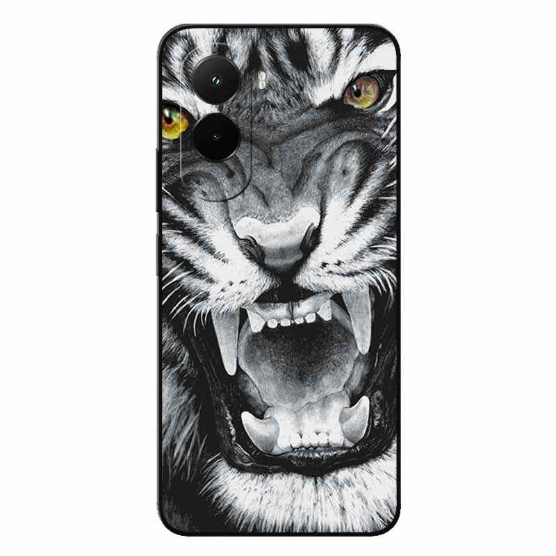 Soft Case For Xiaomi Poco M7 4G Cartoon Back Cover For PocoM7 M7 Silicone Bumper Protective Shockproof Capa Pocom7 4G Lion Coque
